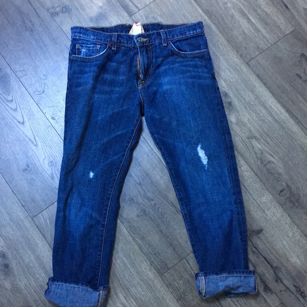 Cropped lucky jeans